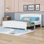 Lit plateforme en bois avec tête de lit et pieds centraux-181331528-181331533