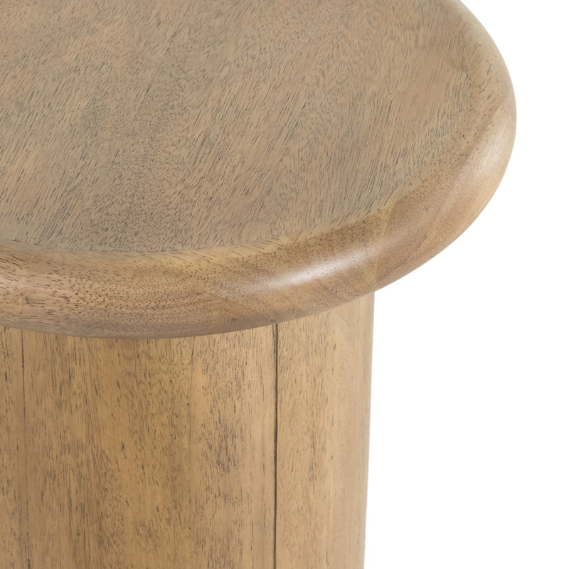 Zach Solid Wood End Table, Burnished Parawood