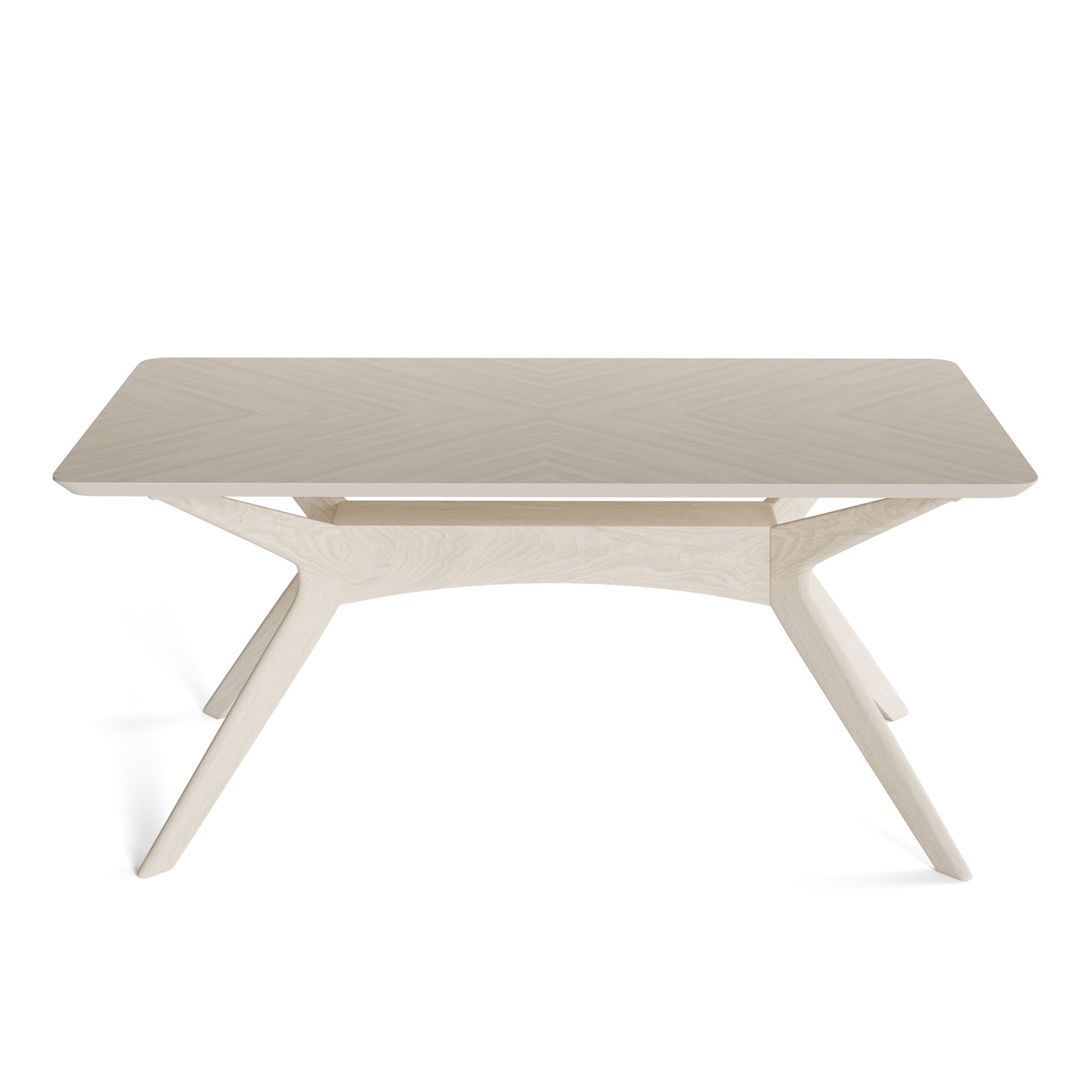 Budapest 71" Oak Dining Table, White Wash