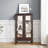 Curio Cabinet With Tempered Glass Doors, Lighted Display Cabinet With Mirrored Back Panel & Adjustable Shelves  Perfect For Home Or Office (Light Bulb Included)-850561658