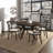 47.24''Round Rubber Wood Dining Table For 4-6 With Wooden Trestle Pedestal Base, Modern Kitchen Wooden Table Dinner Table For Dining Room, Living Room-1937905830