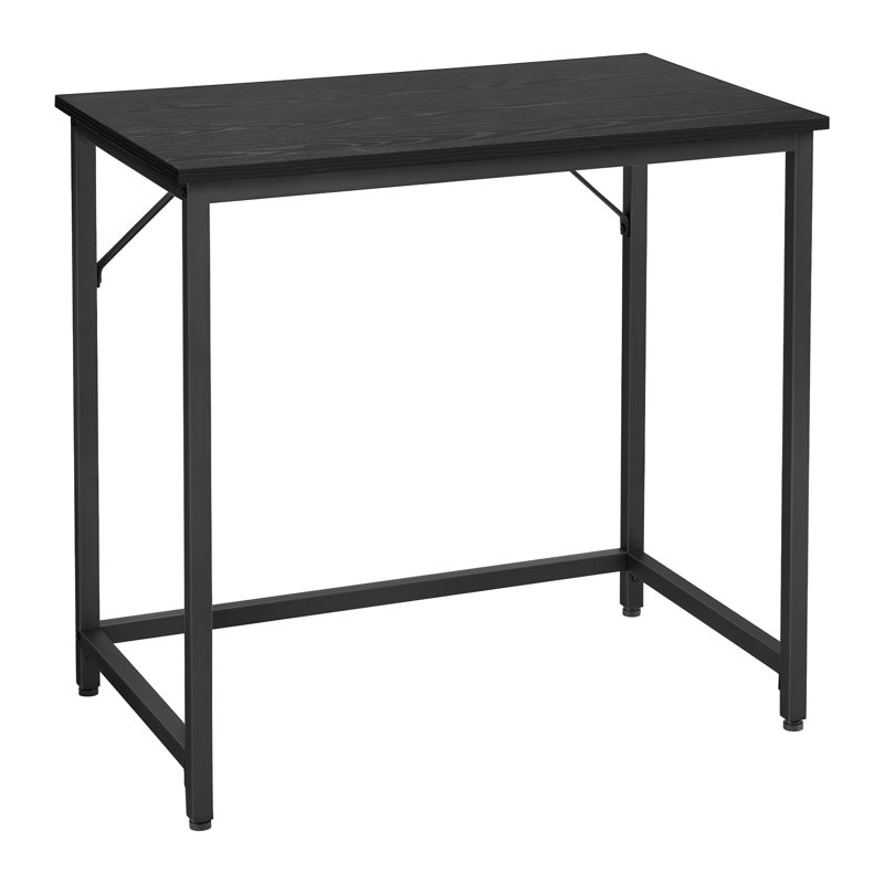Jana Metal Top Writing Desk, Ebony Black/Black, 76cm H x 80cm W x 50cm D