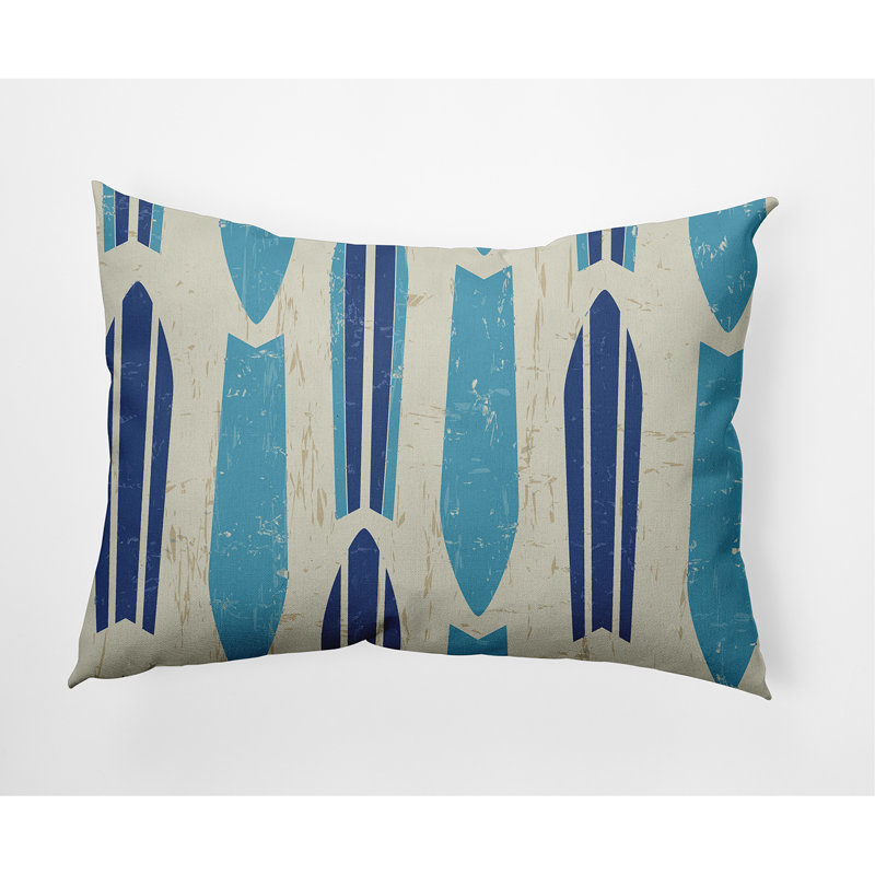 Dean Outdoor Reversible Throw Pillow, Turquoise