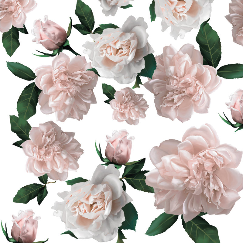 Décalcomanie murale roses