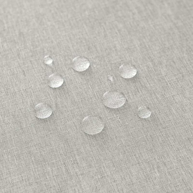 180cm Round Faux Linen Tablecloth, Water-Resistant, Spill-Proof, Wipeable Polyester for Dining & Buffet, Silver Grey