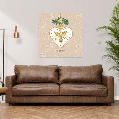 Ornement contemporain enneigé avec des vacances de Noël
