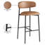 Tabouret de bar rembourré en cuir Lupita-840074843-840074840