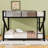 Metal Bunk Bed with Ladder and Guardrails-1614602874