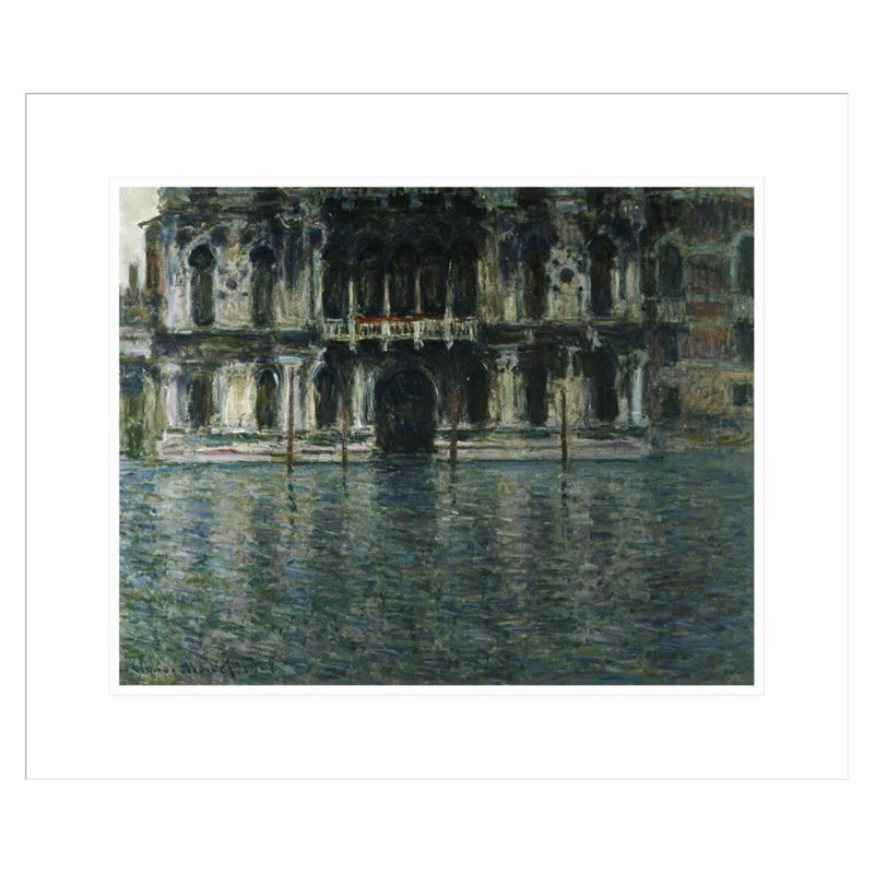 «Contarini Palace Venice» par Claude Monet, impression giclée encadrée, H 17,75 po x l 21,04 po