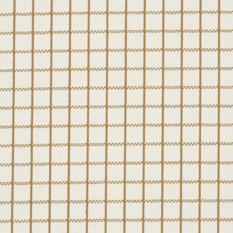 Tissu à carreaux réversible Schumacher x Mark D. Sikes Georgie, Brun clair