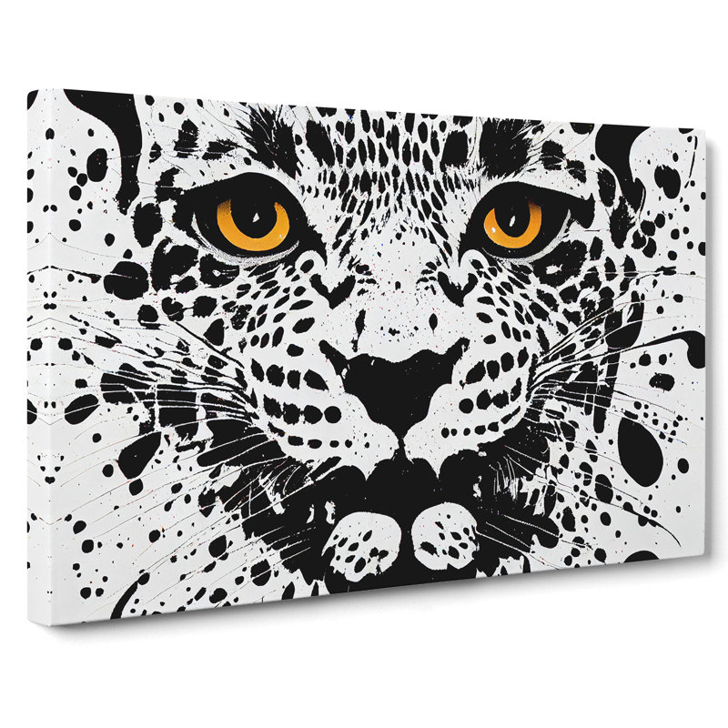 Leopard Splatter Abstract - Wrapped Canvas, 40cm H x 60cm W x 3cm D
