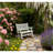 Heavy Duty Loveseat With Wide Curved Seats,Wood Rocking Chair With Log Design,For Patio, Backyard, Garden