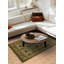 Tapis oriental élégant à motif floral beige et olive Agra 4 x 6