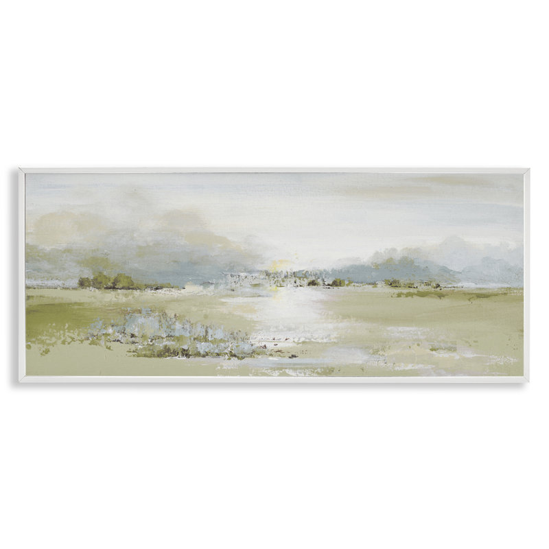 «Green Dunes», art numérique de giclées sur le paysage abstrait, design par Patricia Pinto, H 10 po x l 24 po