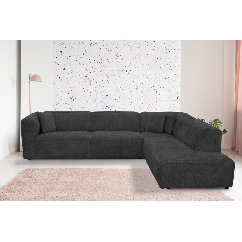 5 Seater Corner Sofa, Black