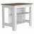 Kitchen Island, Four Legs, Three Shelves-129455844