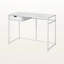 Bureau d'ordinateur à un tiroir Cosmo à finition blanche avec pieds en métal, H 29,81 po x l 42,13 po x P 19,81 po Cosmo