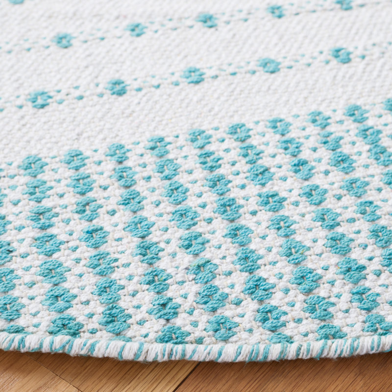 Tapis en coton à tissage plat Aitken, Rond 6 pi
