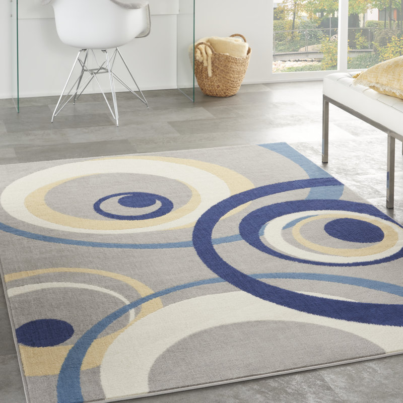 Tapis gris bohème Bo Eclectic, Rectangle 5 pi 3 po x 7 pi 3 po