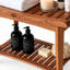 Chaise de douche, banc de douche et tabouret de douche ergonomique en bois avec tablette de rangement-1095271467