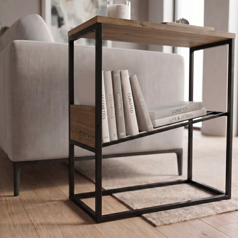 End Table, Dark Oak Effect
