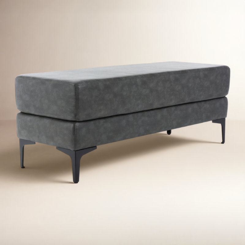 Banc rembourré Lennie, Gris