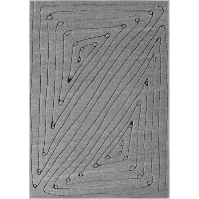 Neace Contemporary Elemental grey Area Rug