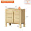 Meuble télé 31,5 po Mid-Century, commode à 3 tiroirs, console en bois avec rangement pour le salon et la chambre à coucher-1269274207