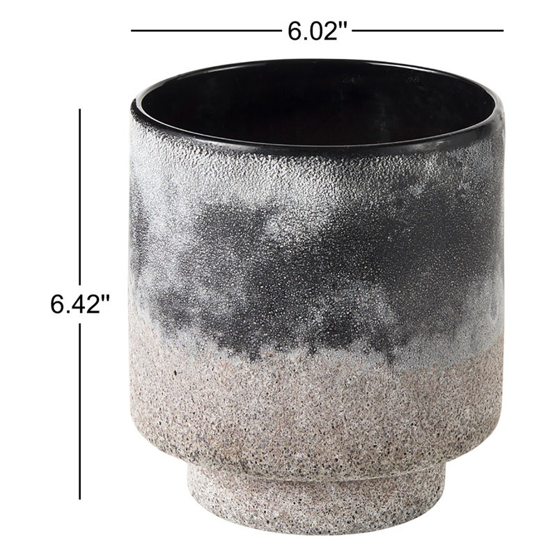 Vase de table Mishal, H 6,4 po x l 6 po x P 6 po
