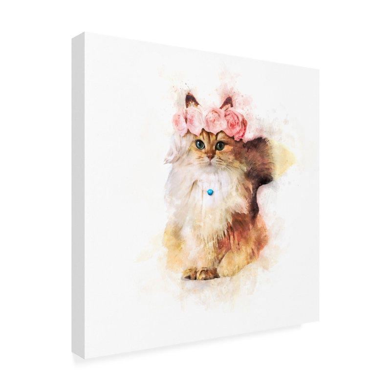 " Rose Cat ", 35" H x 35" W x 2" D