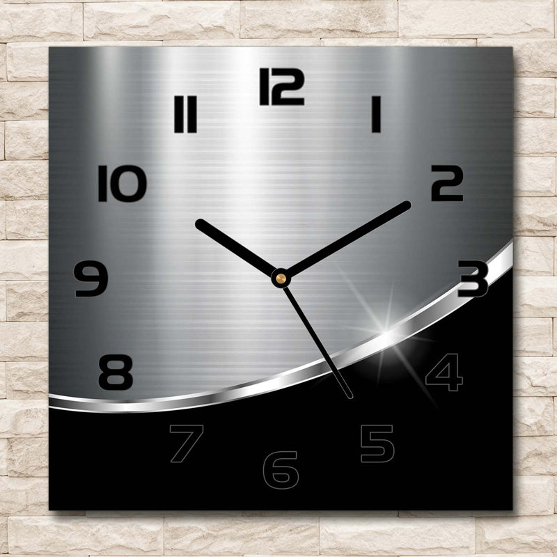 Glass Wall Clock, Black