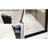 28"X72" Tempered Glass Pivot Shower Door In Matte Black Aluminum Frame, Stainless Steel Handle, Smooth - Operating Swing Design, Water Separation For Bathroom Maintenance 28X72 Inch With Function,