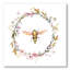 «Bee In Wildflowers Wreath», reproduction sur toile tendue-59647676