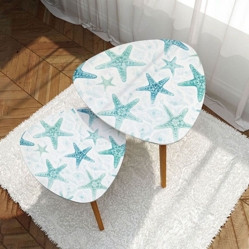 Ensemble de 2 tables basses gigognes Triangle