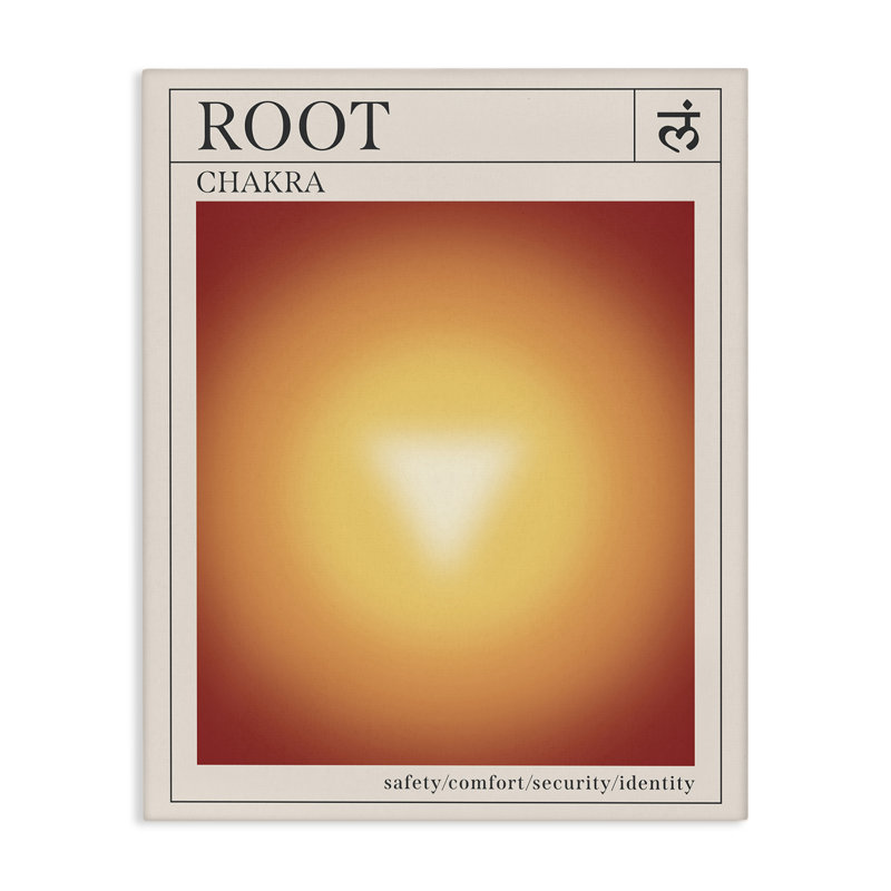 Art mural sur toile, "Root chakra", par Wild Apple Portfolio, H 40 po x l 30 po