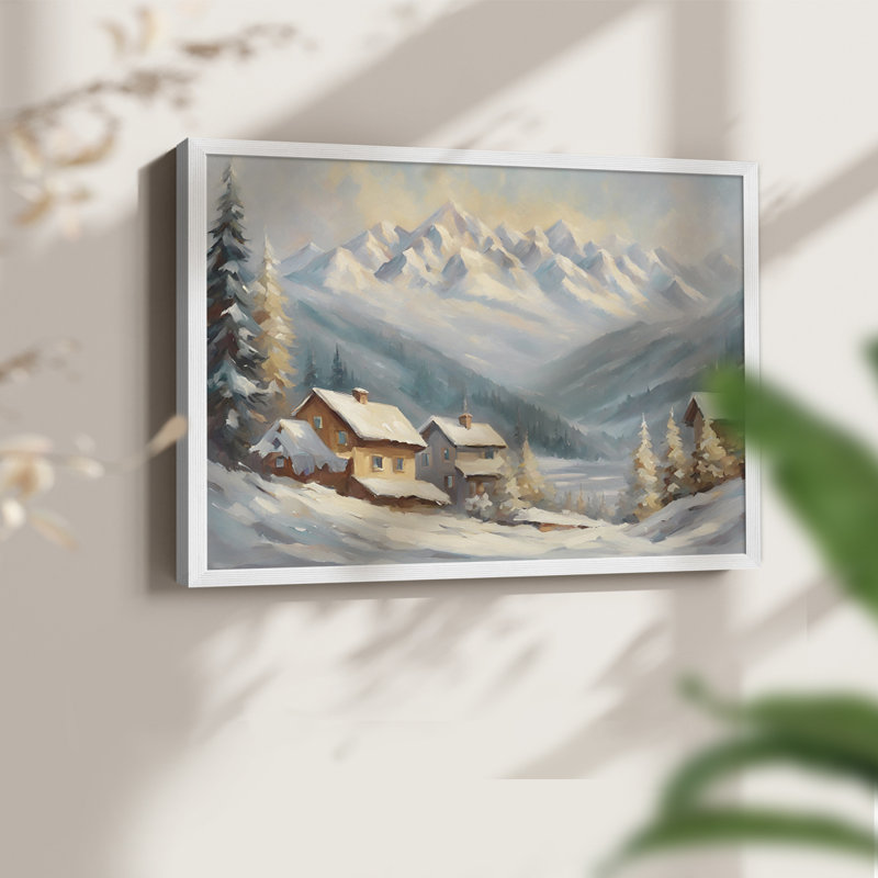 Paysages rétro-CXI - reproduction encadrée, H 8 po x l 10 po, Blanc