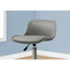 Fauteuil ergonomique - gris, dossier très large, siège pivotant contemporain, bureau juvénile, hauteur réglable