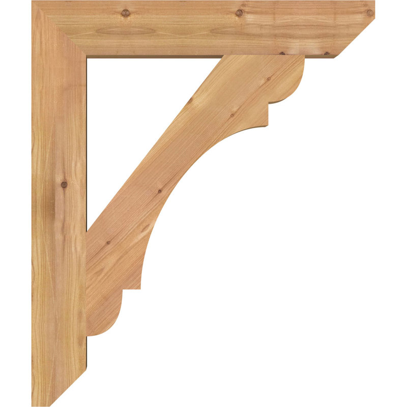 Support en bois / corbeau, Cèdre rouge de l'Ouest (lisse), H 26 po x l 3,5 po x P 22 po