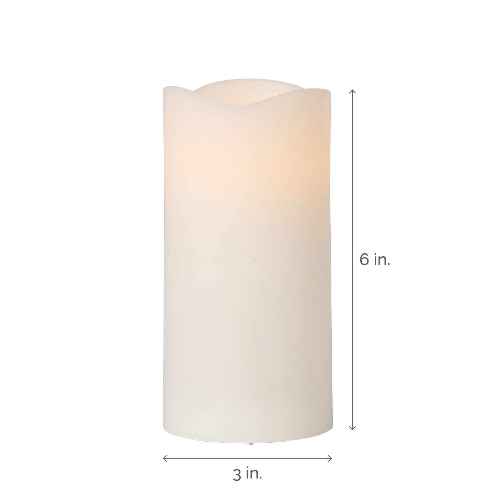 Mikasa Wavy Top LED Unscented Wavy Top Wax LED Candle