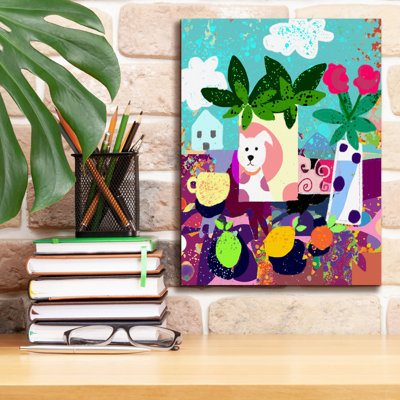 «Dog Vase Collage» par Holly McGee, art mural sur toile