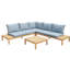 Waller Eucalyptus 5 - Person Modular Patio Conversation Set with Cushions