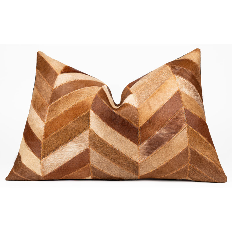 Canvello Genuine Cowhide Leather Decorative Throw Pillows - Handmade Patchwork Boho Accent Pillows For Sofa, Couch, Bed, Chair - Western Southwestern Farmhouse Pillow Covers With Feather Down Insert Included