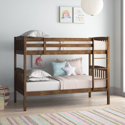 Blumberg Twin Over Twin Solid Wood Standard Bunk Bed by Viv + Rae, Mattresses Not Included by Viv + Rae