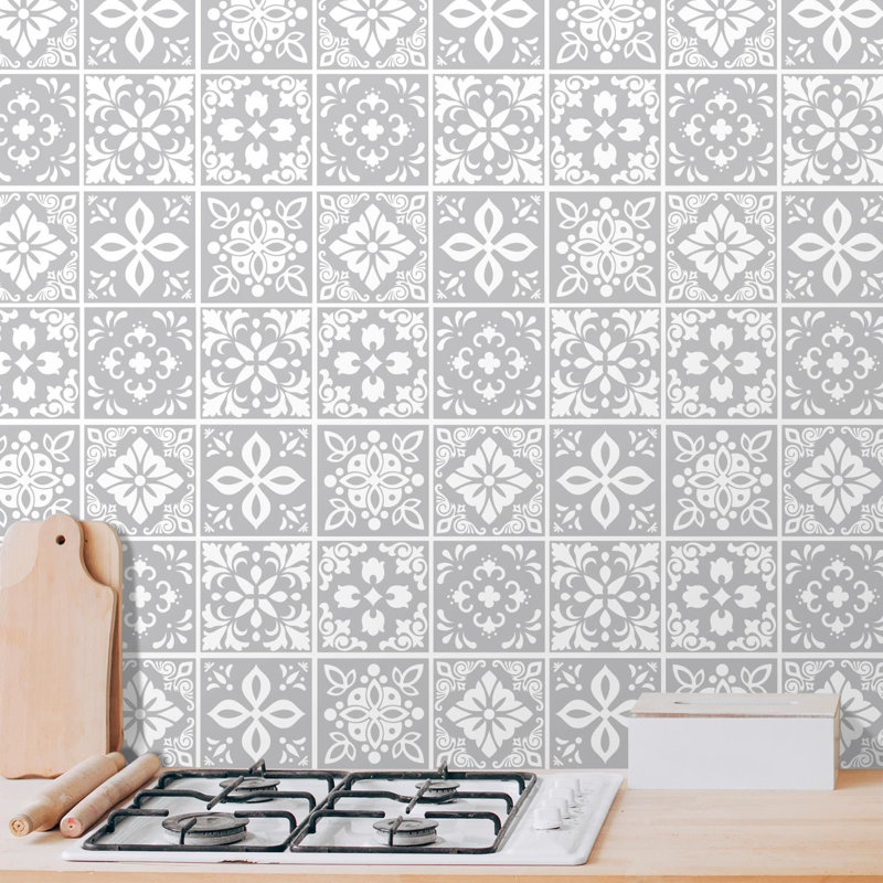 5.91'' W x 5.91'' L PVC Peel and Stick Field Tile