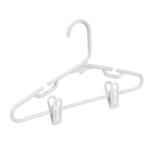 Set of 100 Clear Plastic Combo Hanger With Clips & Notches (17 X 7/16)
