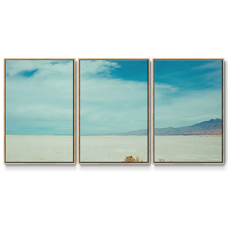 Salt Flat Walk I 3 pièces, Naturel, H 24 po x l 48 po x P 2 po