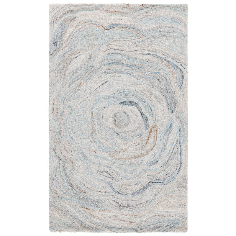 Tapis abstrait beige / bleu Abstract 148, Rectangle 3 pi x 5 pi
