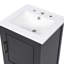 Meuble-lavabo noir 20 po avec lavabo et armoire avec patins réglables