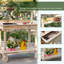 Mooresburg Garden Potting Bench Table with Sink Drawer 92x45x119cm