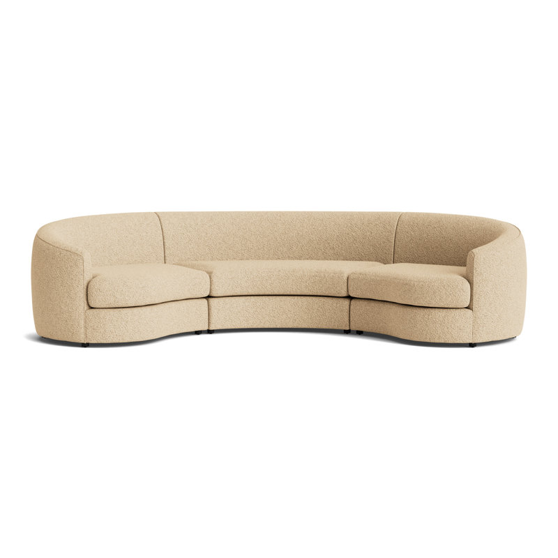 Giselle 3-Piece Sectional, Performance Boucle - Dove Gray